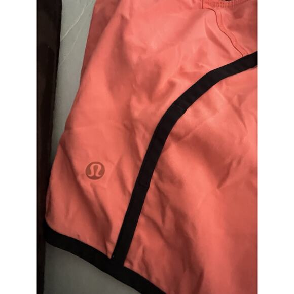 Lululemon Run Times Speed Short •8• Grapefruit Coral Orange Black Shorts - Picture 9 of 12